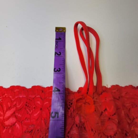 Red Tank Top Lace Camisole SIZE M - Stretchy Top -  NEW - Picture 6 of 7